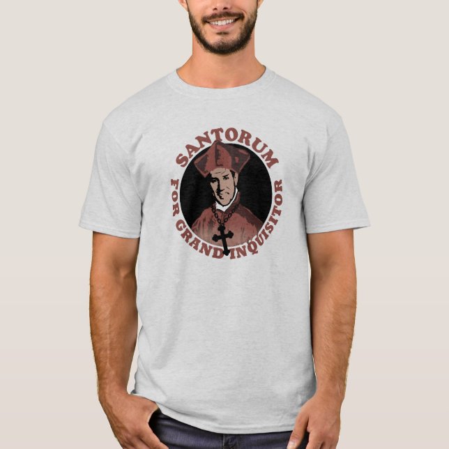 T-shirts Rick Santorum para o inquisidor grande (Frente)