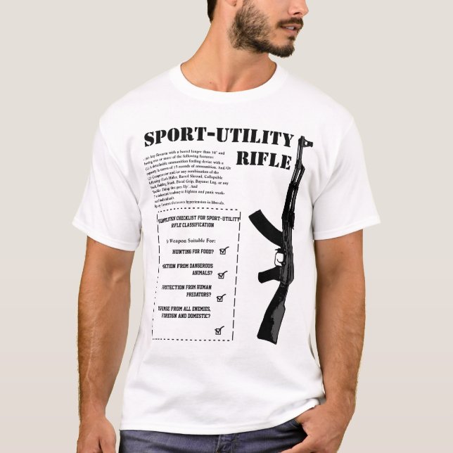 T-shirts Rifle da Esporte-Utilidade (Frente)