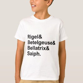 T-shirts Rigel Betelgeuse Bellatrix Saiph | Estrelas de Óri