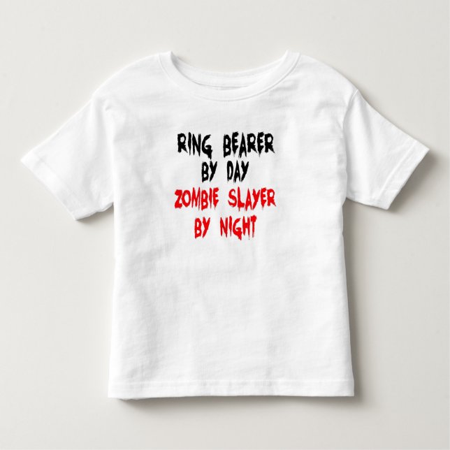 T-shirts Ring Bearer Zombie Slayer (Frente)