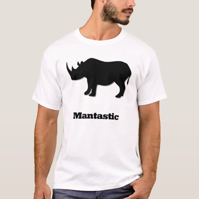 T-shirts Rino Mantástico preto (Frente)