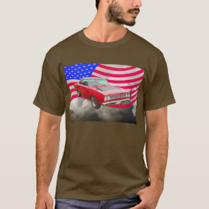 T-shirts Roadrunner 1968 de Plymouth e bandeira americana