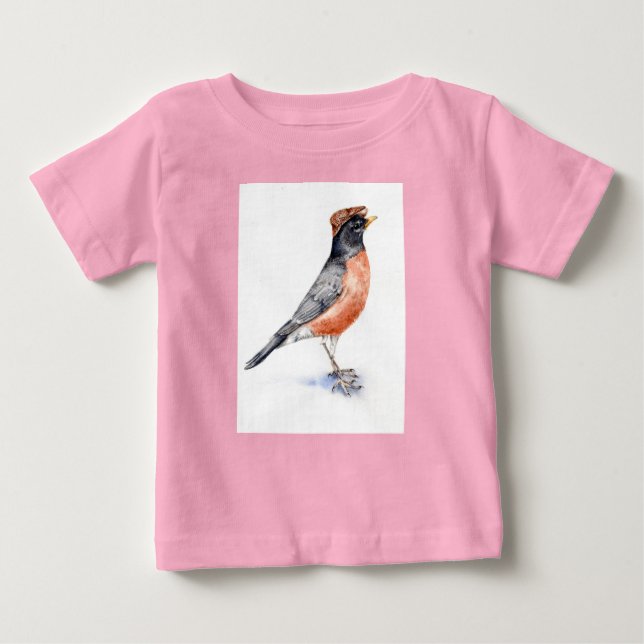 T-shirts Robin Bird em Chapéu (Frente)