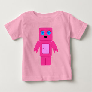 T-shirts Robô cor-de-rosa