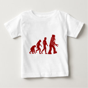 T-shirts Robô Evolução do homem em robô