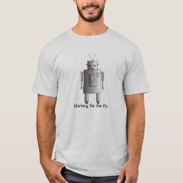 T-shirts Robô incorporado do vintage retro que trabalha