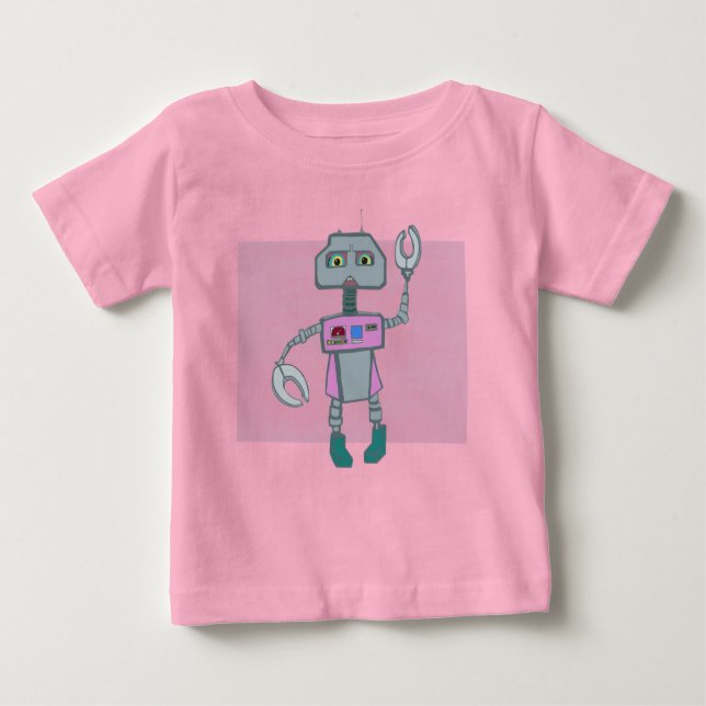 T-shirts Robô (Mulher) Bebê (Frente)