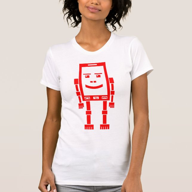 T-shirts Robo Phone - Vermelho (Frente)