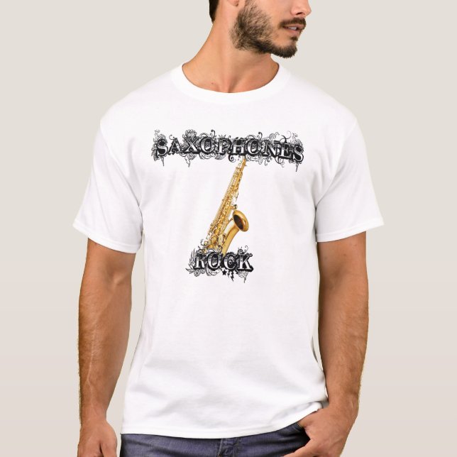 T-shirts Rocha dos saxofones (Frente)