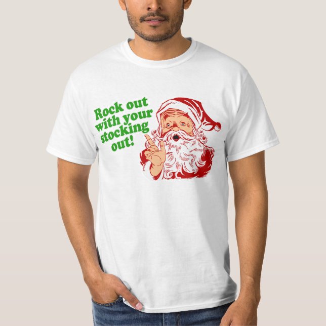 T-shirts Rocha para fora com sua peúga para fora (Frente)