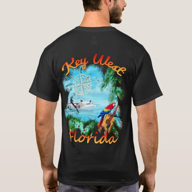 T-shirts Rocha tropical de Key West (Verso)