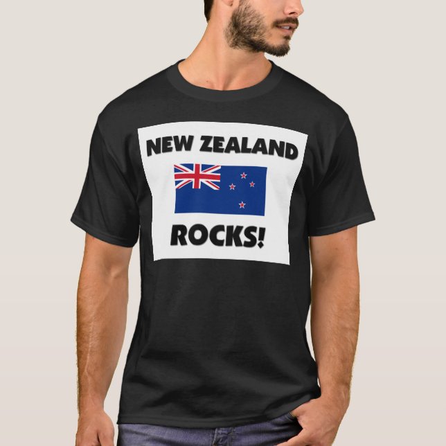 T-shirts Rochas de Nova Zelândia (Frente)