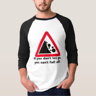 T-shirts rochas de queda, se você não deixa para ir, voc