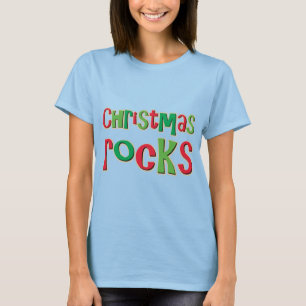 T-shirts Rochas do Natal no vermelho e no verde