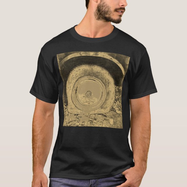 T-shirts Roda Antiga Do Carro Clássico (Frente)