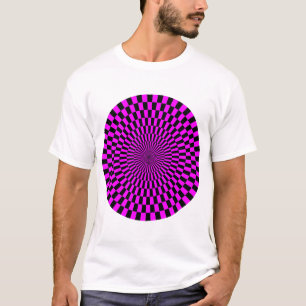 T-shirts Roda de Arte Op - Magenta e Preto
