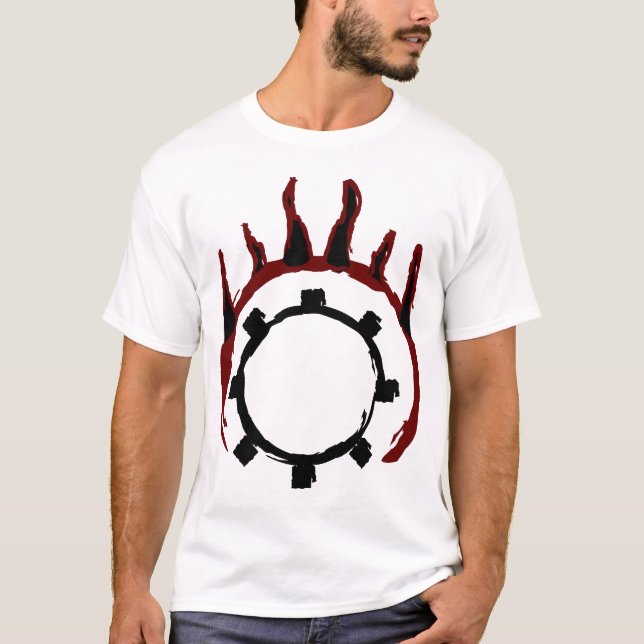 T-shirts Roda imperfeita de Dharma (Frente)