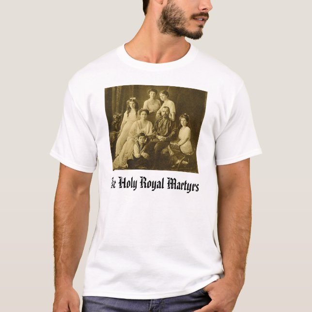 T-shirts Romanov, mártir reais santamente (Frente)