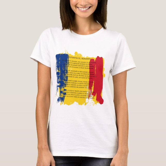 T-shirts Romênia - Deșteaptă-te, române! (Frente)