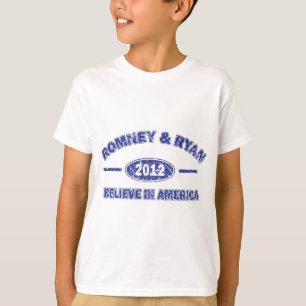 T-shirts Romney e Ryan acreditam na América