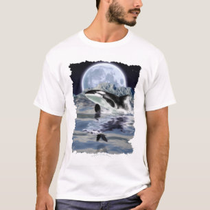 T-shirts Rompendo a orca com corvo & lua