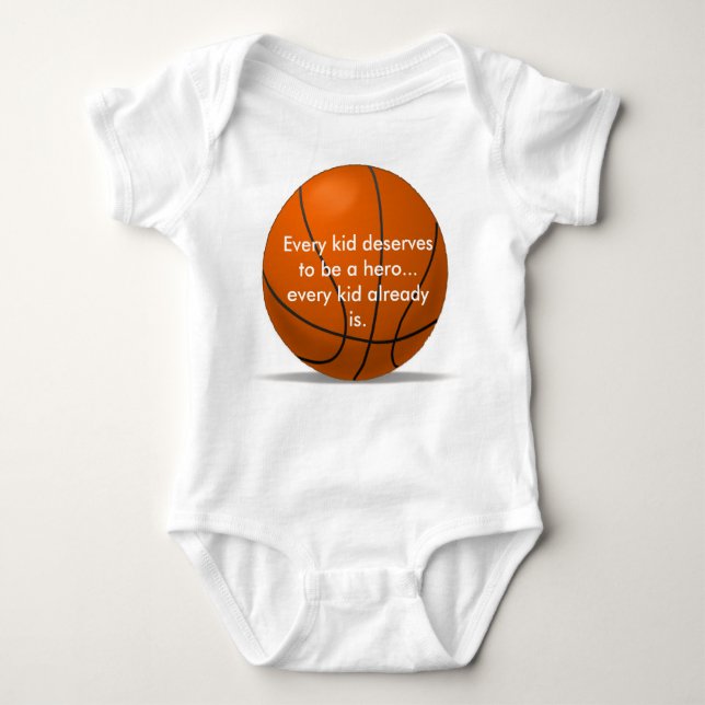 T-shirts Romper adorável, loving do basquetebol (Frente)