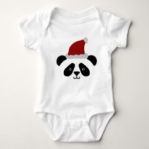 T-shirts Romper do bebê da panda do papai noel