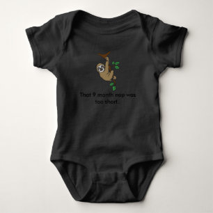 T-shirts Romper do bebê da sesta da preguiça