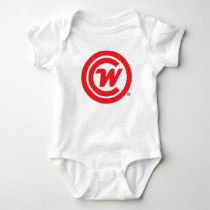 T-shirts Romper do bebê - ícone do logotipo de CLUBWAKA