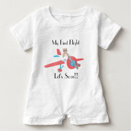 T-shirts Romper do primeiro vôo do bebê