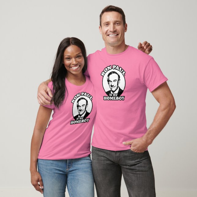 T-shirts Ron Paul é meu ficar em casa (Unissex)