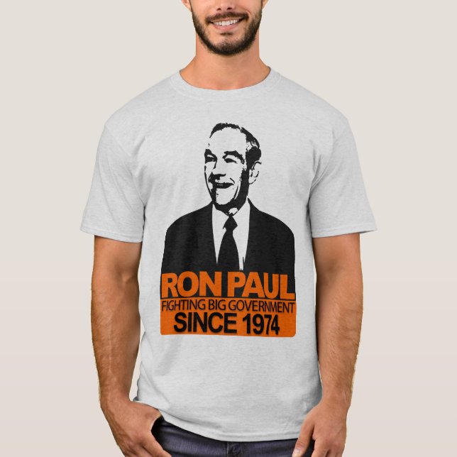 T-shirts Ron Paul - o governo grande de combate (Frente)