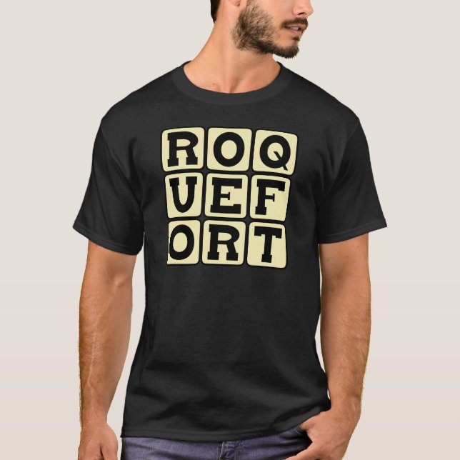 T-shirts Roquefort, queijo azul francês (Frente)