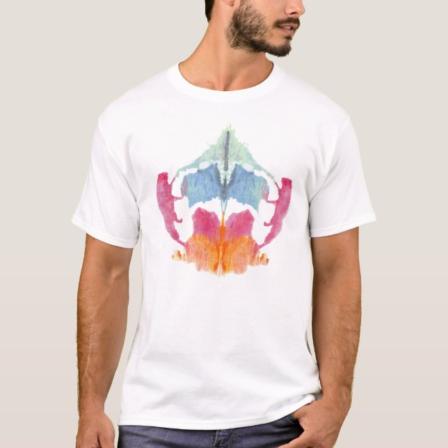T-shirts Rorschach Test InkBlots Placa 8 (Frente)