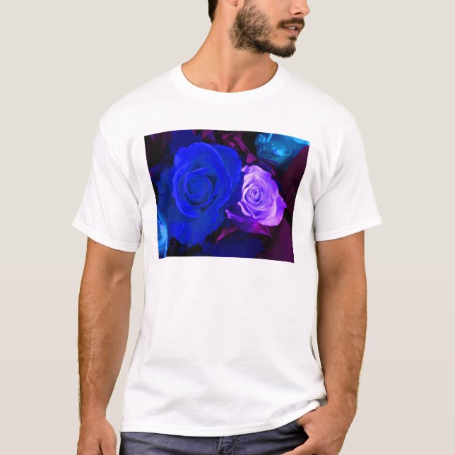 T-shirts Rosa azul do roxo (Frente)