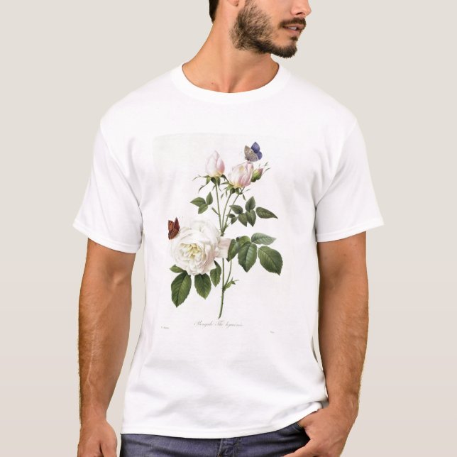 T-shirts Rosa: Bengale o Hymenes, 'dos rosas de Les (Frente)