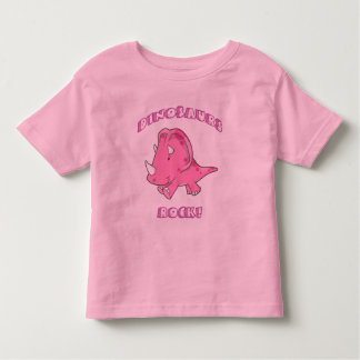 T-shirts Rosa de rocha dos dinossauros