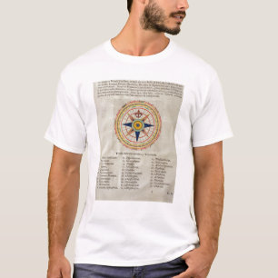 T-shirts Rosa de vento com os 32 ventos do mundo