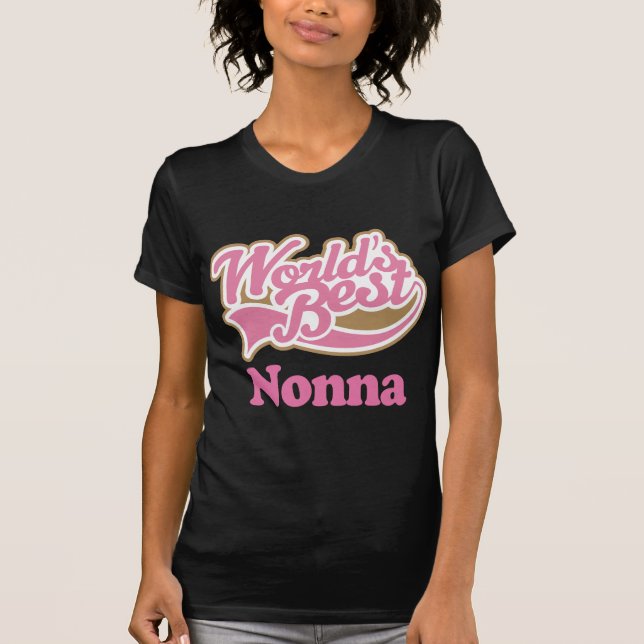 T-shirts Rosa do presente de Nonna (Frente)