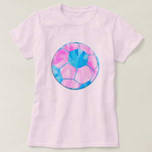 T-shirts Rosa e tintura azul azul do laço da bola de