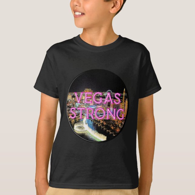T-shirts Rosa forte de Vegas (Frente)