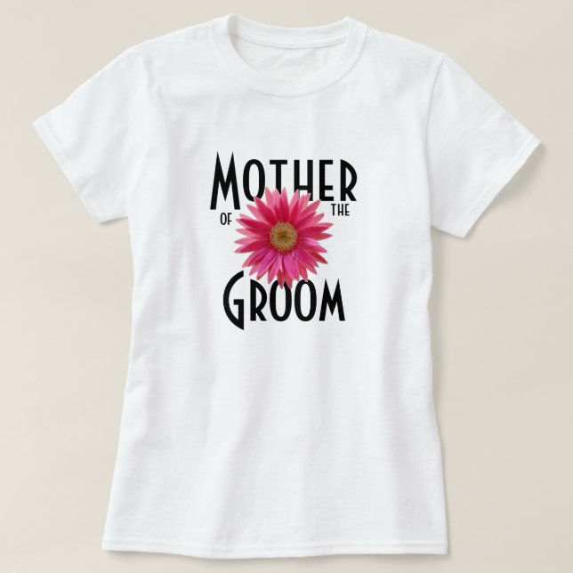 T-shirts Rosa Gerbera Daisy/ Wedding (Frente do Design)