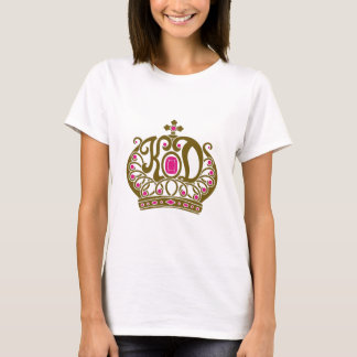 T-shirts Rosa & ouro do logotipo de KD