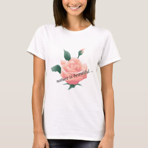 T-shirts Rosa (Peach) - Natureza bonita