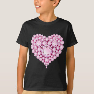 T-shirts Rosa Quartz Heart Gems