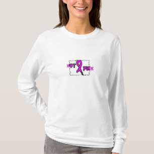 T-shirts Rosa quente/t-shirt longo nao receoso da Capa