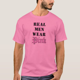 T-shirts Rosa real do desgaste de homens