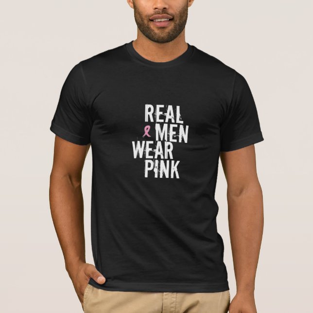 T-shirts Rosa real do desgaste de homens (Frente)