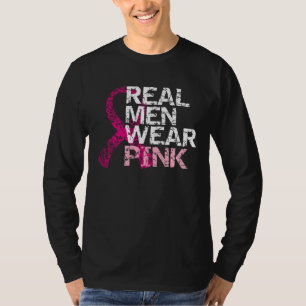 T-shirts Rosa real do desgaste de homens - cancro da mama