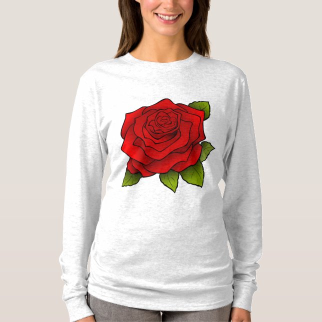 T-Shirts rosa vermelha GIRLY (Frente)
